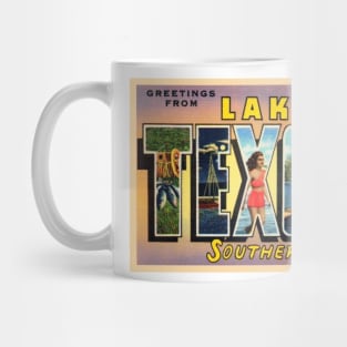 Greetings from Lake Texoma, Southern Oklahoma - Vintage Large Letter Postcard Mug